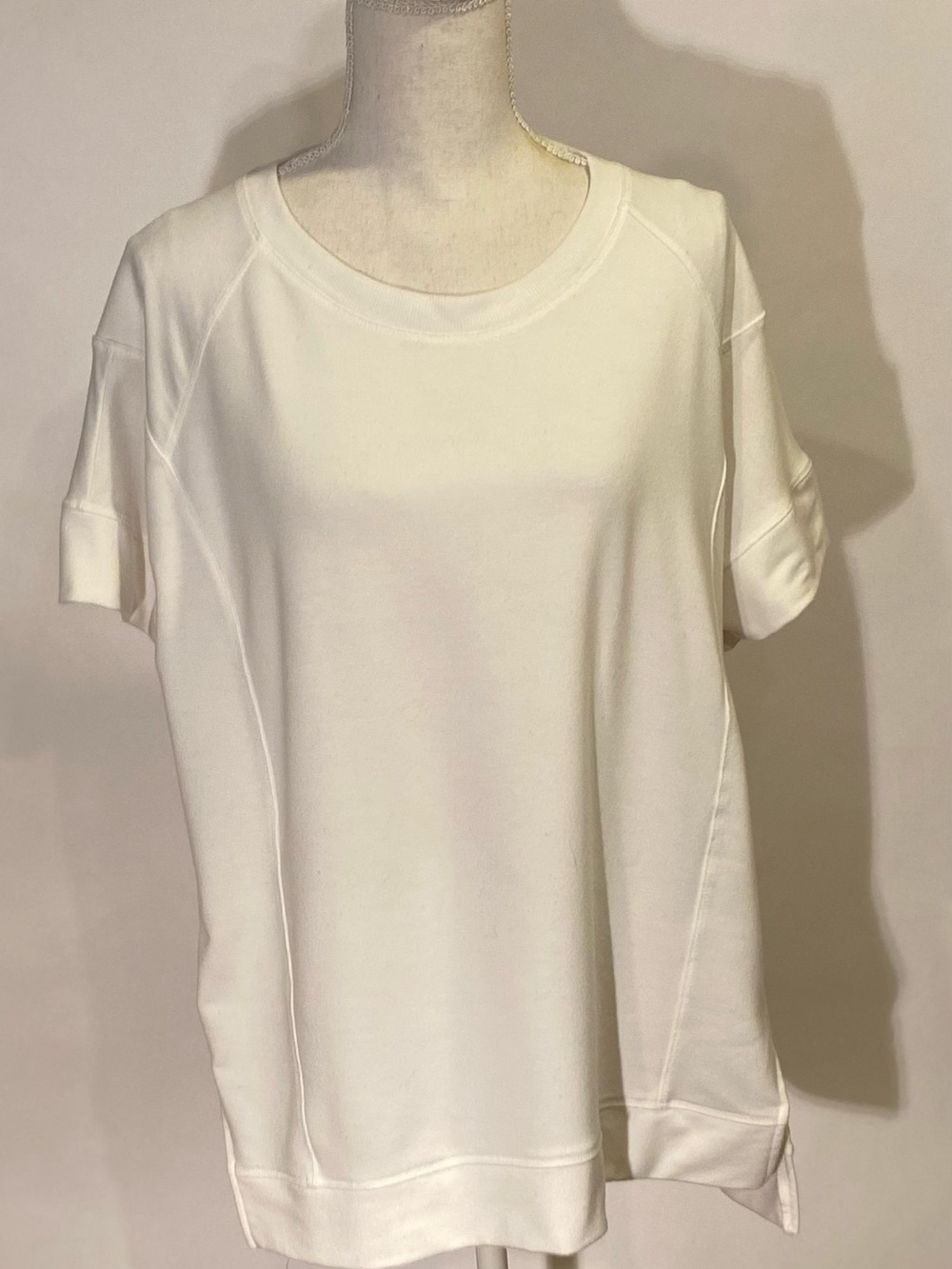 Sonoma Women's White Short Sleeve Crewneck Top